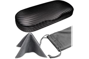 MyEyeglassCase Eyeglass Clam Shell Hard Case for Small-Medium Frames | Men & Women's Classy Travel Eyewear Holder Case