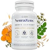 Zen Nutrients NeuraZenX Nerve Support & Peripheral Neuropathy Support Supplement with 1200mg Alpha Lipoic Acid (ALA), Benfotiamine, L-Carnitine, and Turmeric