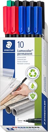 Staedtler 318 B10 Lumocolor Permanent Pen 0.6mm Fine Assorted 10 view 2