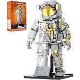 JMBricklayer Space Astronaut Building Set for Adults with Display Stand | Poseable Spaceman Model with Flexible Joints for Adults 14+, Ideal for Milky Way Collections and Home Office Decor, 1008 PCS