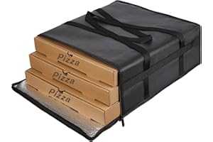 musbus Pizza Carrier Insulated Bags Large for Deliveries, Insulated Pizza Carrier Delivery Bag 20x20 inches Food Bag for Personal and Professional Use