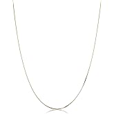 Kooljewelry Womens Box Chain - 14k Yellow Gold Chain Necklace, Polished, Spring Ring Clasp