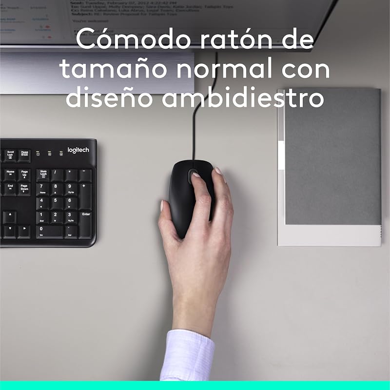 MK120 Combo com Teclado e Rato com Fios - QWERTY