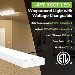 4FT LED Wraparound Light, with 3 Wattages