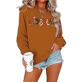 IsPICK Thanksgiving Sweatshirt Women Gobble Gobble Turkey Graphic Shirt Vintage Long Sleeve Gift Fall Pullover Tops