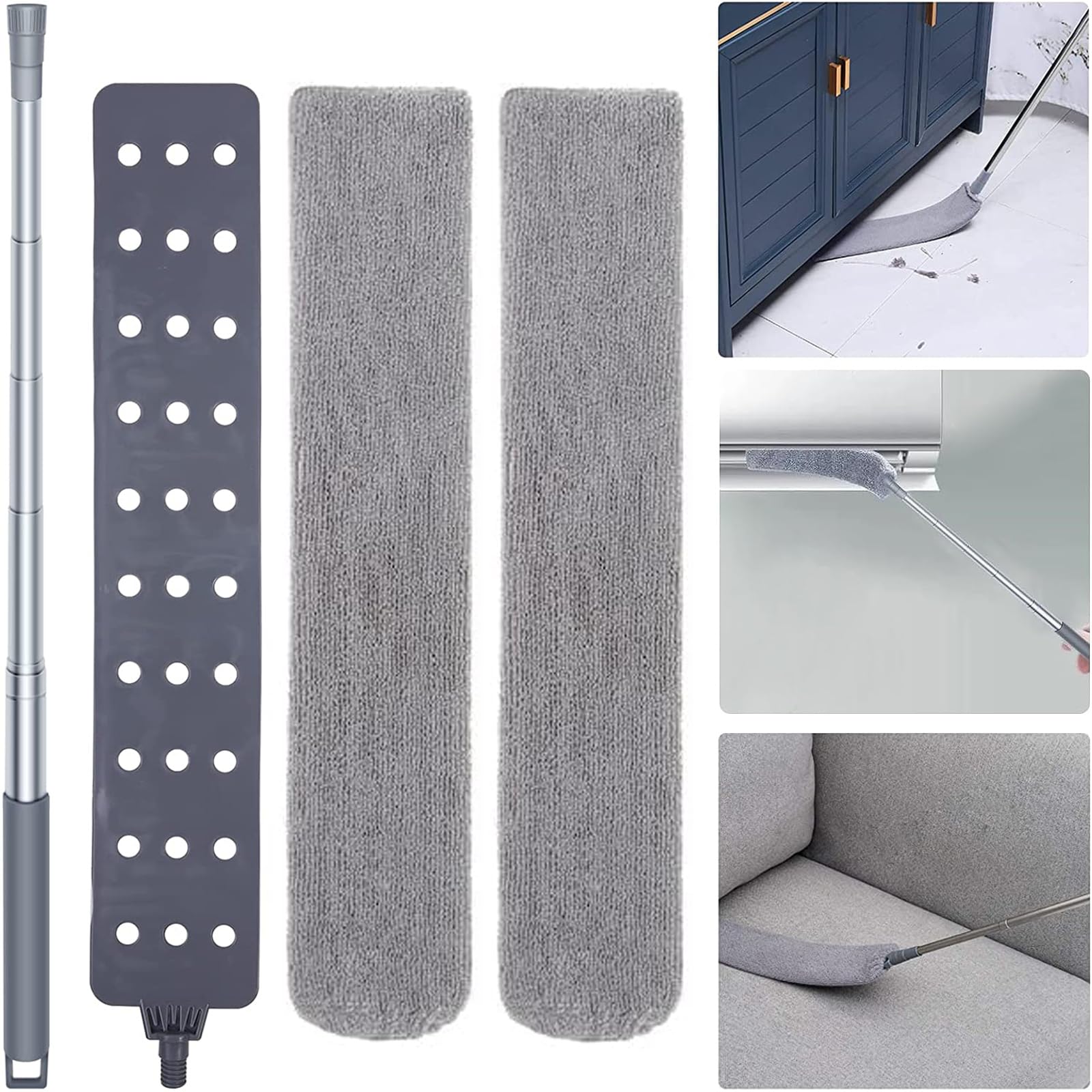 Photo 1 of Dust Cleaner Microfiber Duster, Gap Dust Cleaning Artifact with Extension Pole & Bendable Head, Washable Extendable Gap Dusters for Sofa Bed Furniture Bottom,Ceiling Fan,Blinds (Gap Dust Cleaner)