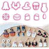 KEOKER Halloween Clay Cutters, Clay cutters for Halloween Earrings Making, 10 Shapes Halloween Clay Earrings Cutters, Halloween Polymer Clay Cutters (Earrings Clay Cutters 1)