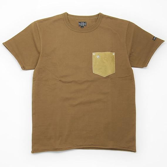 Amazon ショット Schott 半袖 鹿革 ポケットｔシャツ ワンスター カーキ シルバー 53 S Tシャツ カットソー 通販