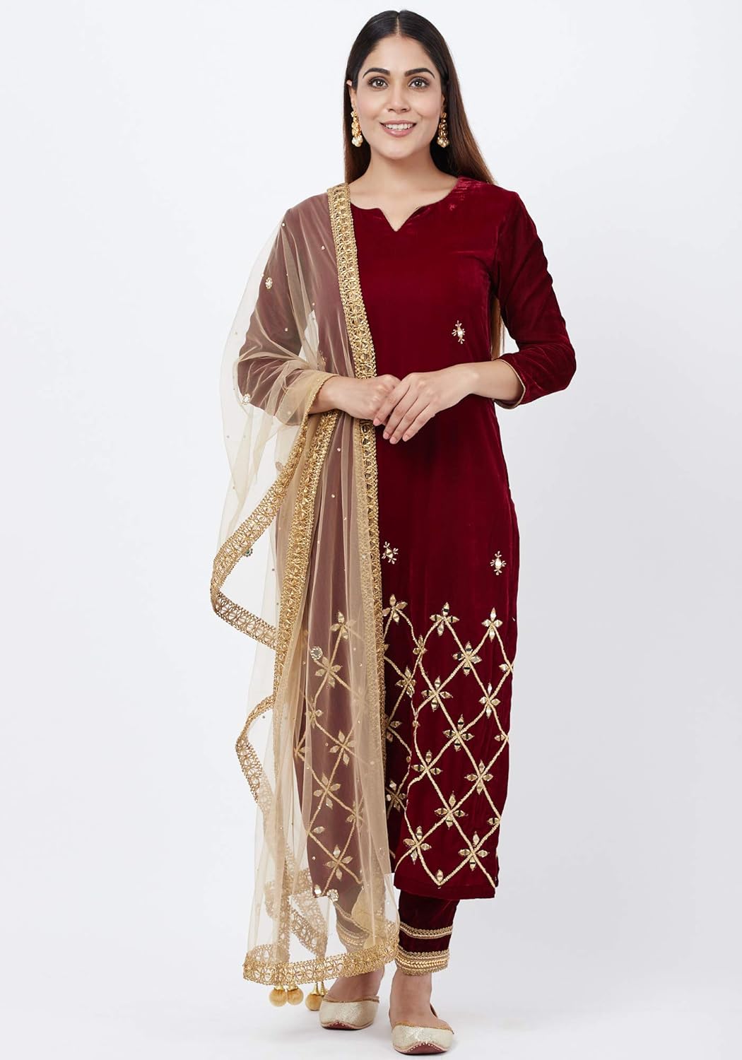 straight pants for kurtis