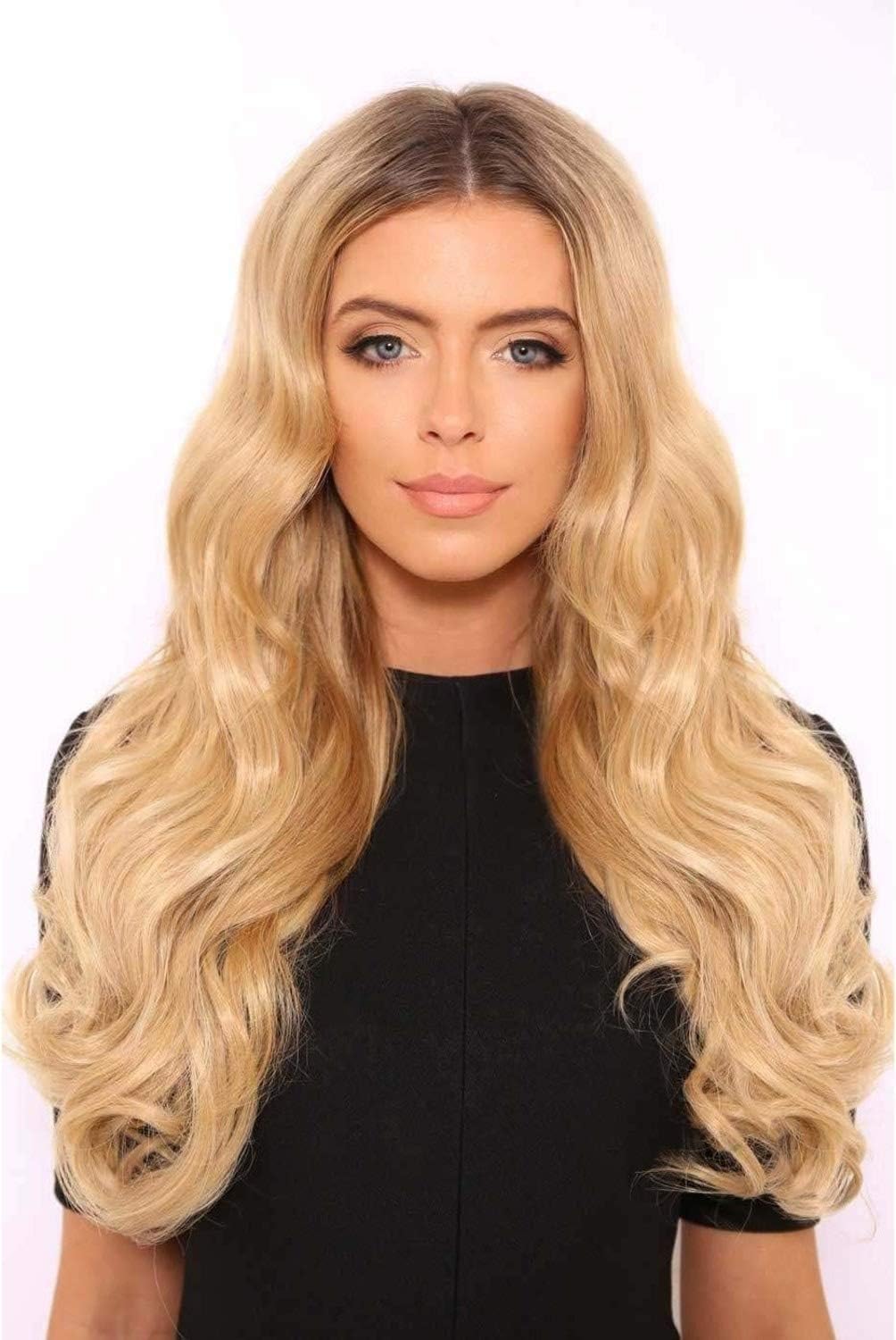 LullaBellz 22" Natural Wavy Hair Extensions 5 Piece Synthetic Clip In (Ruby Red)