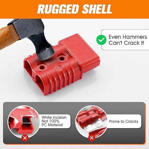 Quick Connect Disconnect Plug, Battery Power Connector 600V 175A PC Shell Anti Vibration For Winch Trailer