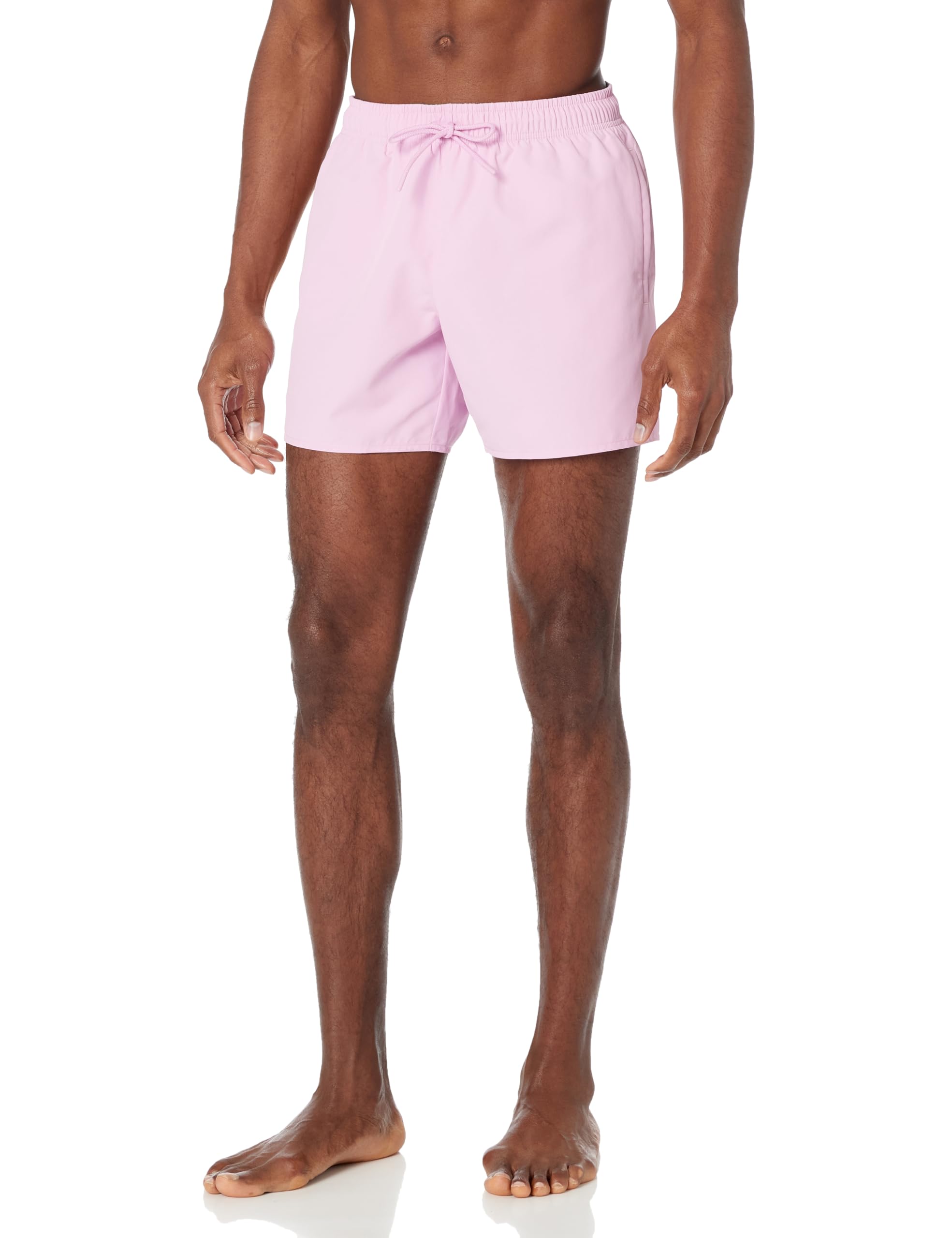 Lacoste Men’s Solid Elastic Waist Swim Trunks, Gelato/Green, X-Large