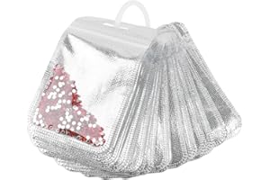 50Pcs Art Craft Beads Storage Bag Art Craft Organiser Clear Sealing Pouches for Bead Button Jewelry Accessories Portable Jewe