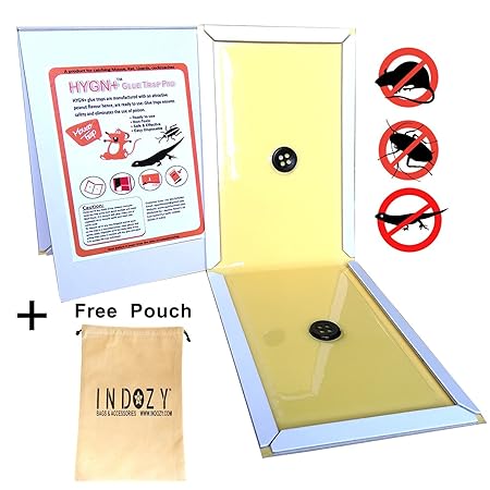 HYGN+ Rat Mouse Cockroach Lizard Sticky Trap Glue Pad | for Home Office Shop Godown Store car Vehicle | Child Pet Safe Non-Poison Non-Toxic Eco Friendly pest Control (5)
