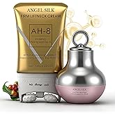 YCQQPRO Angel Silk AH-8 Firming Neck-Eye Cream Bundle, Tightening & Revitalizing Set, Electric Massage Eye Cream with Red Light, Firm Smooth of Eye Fine Lines, Anti-Wrinkle Deep Moisturizing Skincare