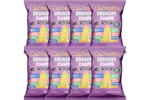 New Mr. Tortilla's Crunchy Chips - Keto-Friendly Vegan Snack Chips - 3 Net Carbs Per Serving, Crisps Cooked In Avocado Oil - 