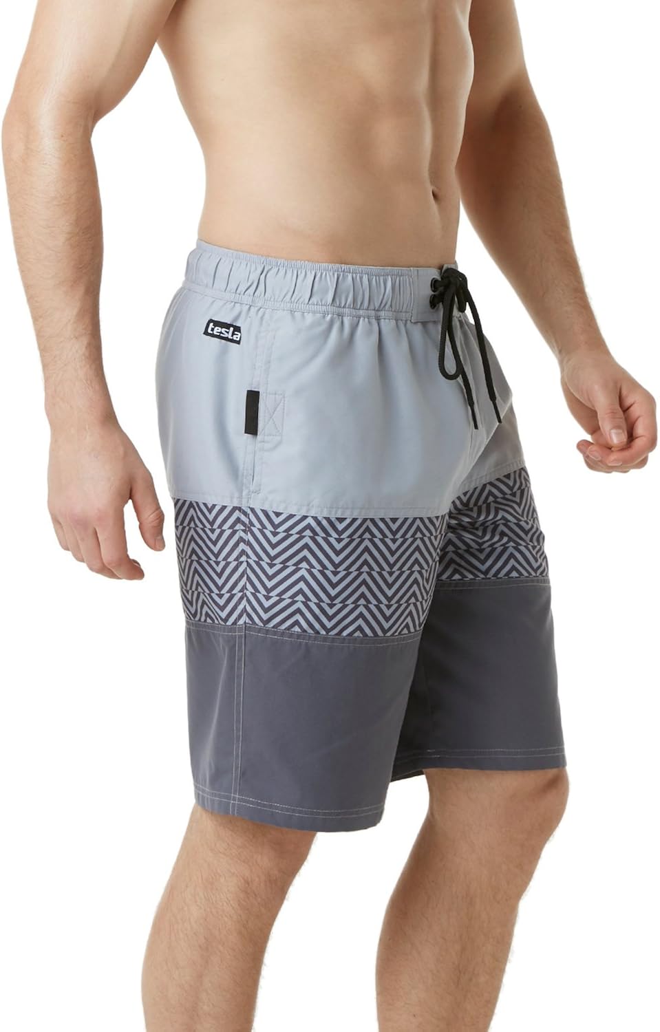 TSLA Men's 11 Inches Swim Trunks, Quick Dry Beach Board Shorts, Bathing Suits with Inner Mesh Lining and Pockets: Clothing