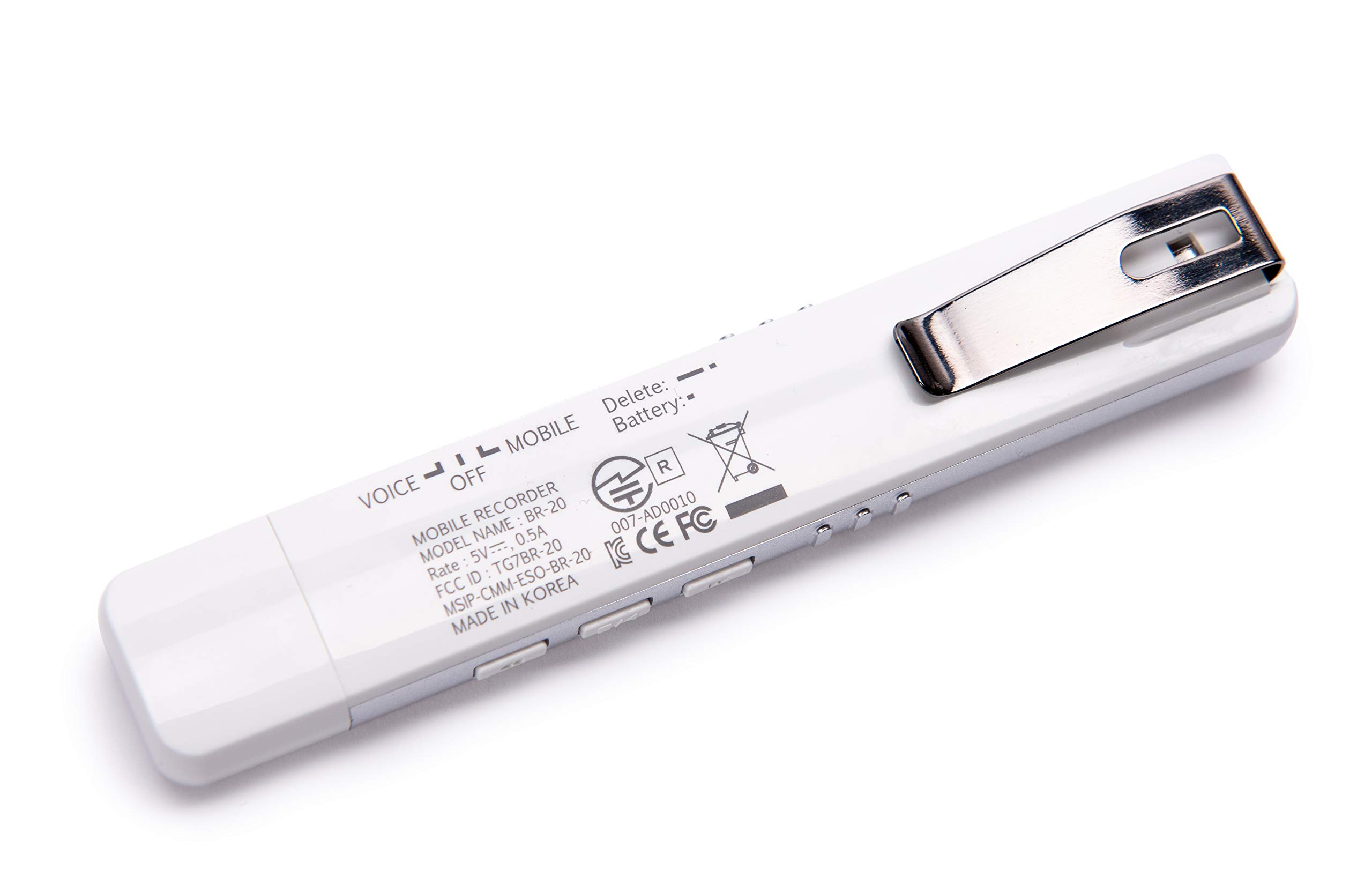 Bluetooth Cell Phone Recording Device with Built-in 8GB Flash Drive & 20-Hour Battery
