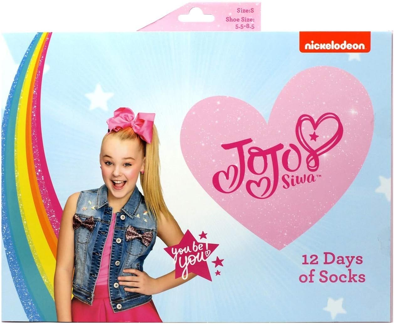 JoJo Siwa 12 Days of Socks Advent Calendar Size LG