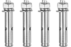 DTGN M10 x 70 Expansion Bolts - 4Pack- Good for Concrete Dry Brick Block Walls - 304 Stainless Steel - Silver
