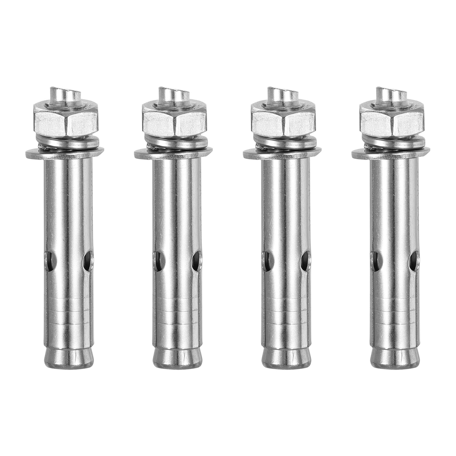 DTGN M10 x 70 Expansion Bolts - 4Pack- Good for Concrete Dry Brick Block Walls - 304 Stainless Steel - Silver