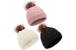 DANMY Baby Beanie Hat, Infant Newborn Toddler Winter Warm Knit Cap for Little Boys Girls, Winter Warm Hat