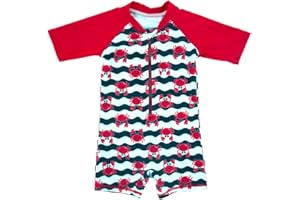 ThreeH Infant Baby Boys Rashguard Swimsuit One Piece Sun Protective Swimwear BM06