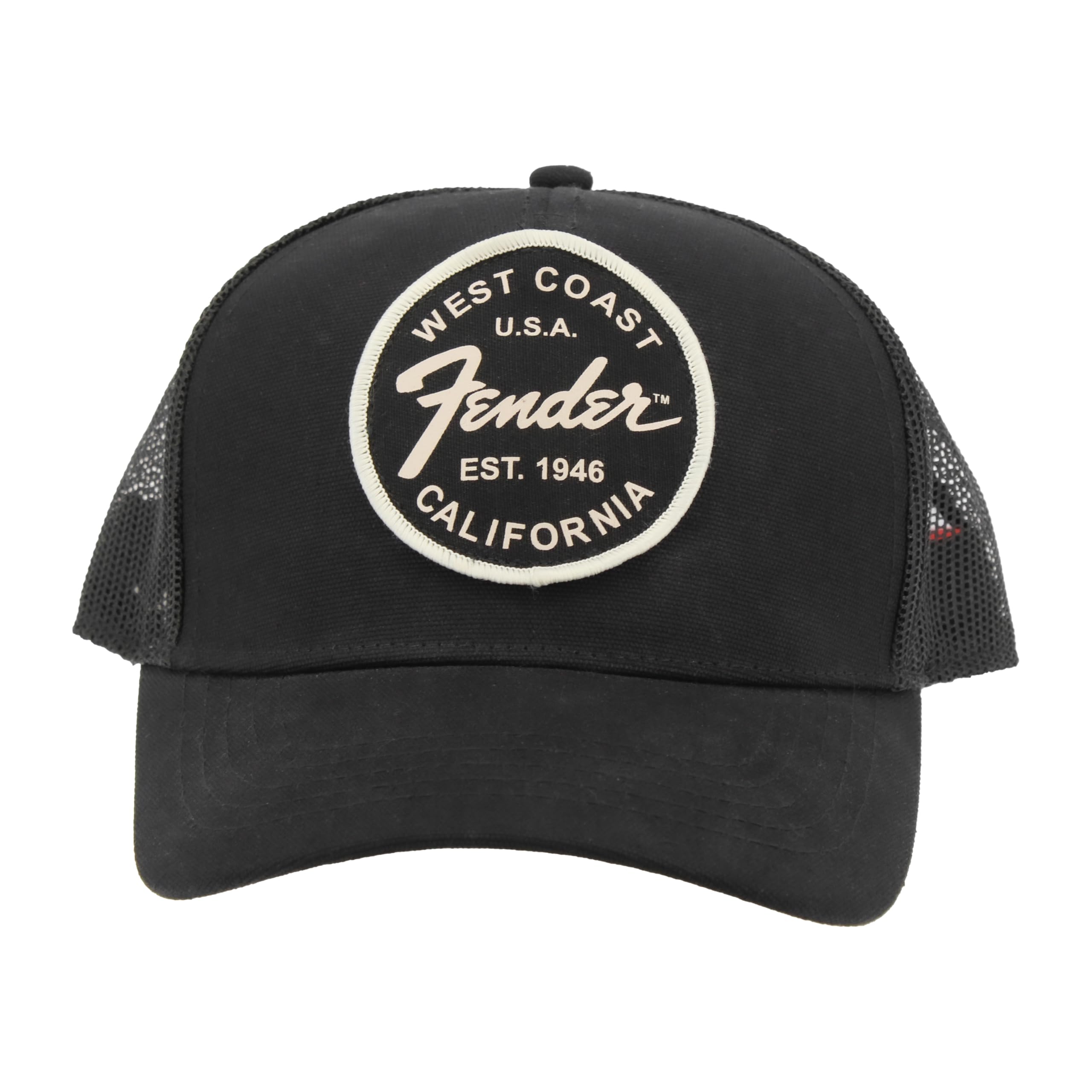 Fender© West Coast Trucker Hat, Black, One Size