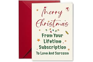 PTRUKD Christmas Card for Wife, Merry Christmas Cards, Gifts for Wife from Husband, Romantic Xmas Card for Other Half