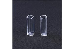 MUIMRAY Spectrophotometry Cuvette, Standard Cuvette 4.5ml Disposable Cuvette Reliable Accurate Professional Clear Plastic Cuvette for Spectrophotometers 10PCS
