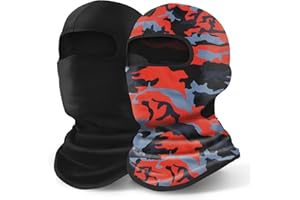 YESLIFE 2 Pieces UPF 50+ Balaclava Ski Mask, Motorcycle UV Protector, Motorcycle Helmets Face Mask for Men and Women
