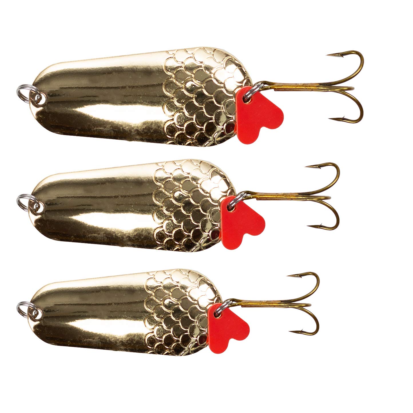 Zite Fishing Indicator Set Fishing - 3 Artificial Lures Pike Zander Bass Spin Fishing - Gold 16-34g