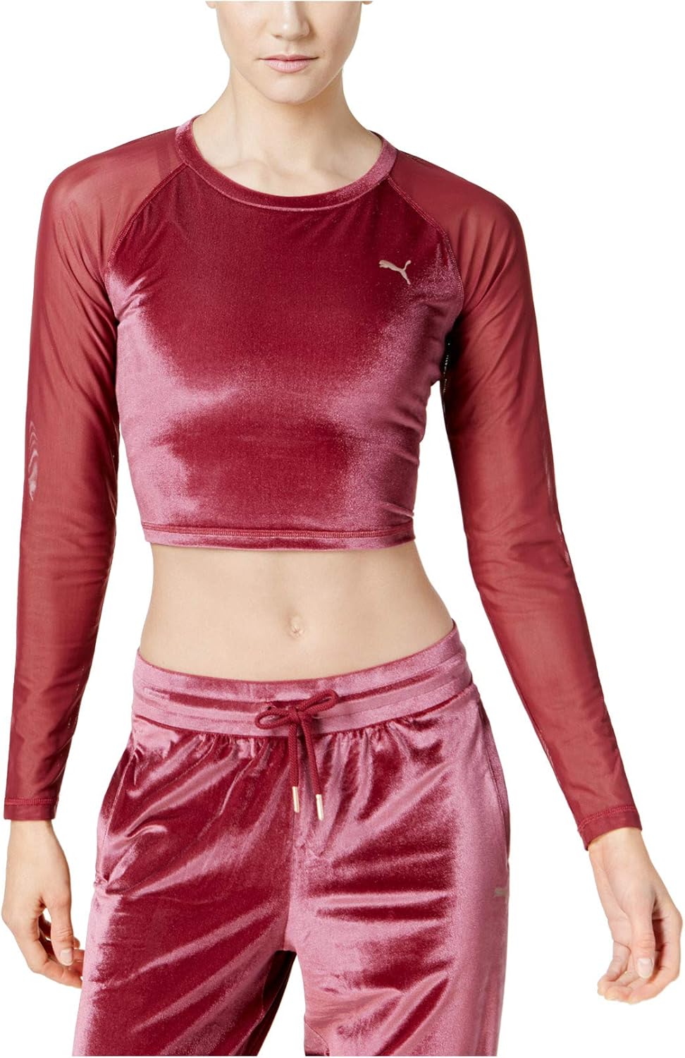 puma red crop top