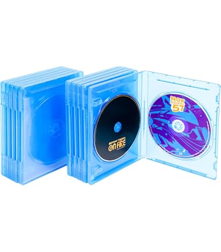 5) 5-Disc Capacity Super Clear 14MM DVD Empty Replacement Cases