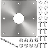8"x 8" Stainless Steel Pool Water Return Repair Kit with 2-3/8" Hole | Pool Skimmer Wall Repair Panel Kit Fit for Above Ground Pool Wall Repair Kit for Rust at The Water Return Fitting