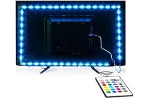 Tv Led Backlight, Maylit 8.2ft Led Strip Lights for 40-60in Tv, USB Powered Tv Lights kit with Remote, RGB Bias Lighting for Room Decor