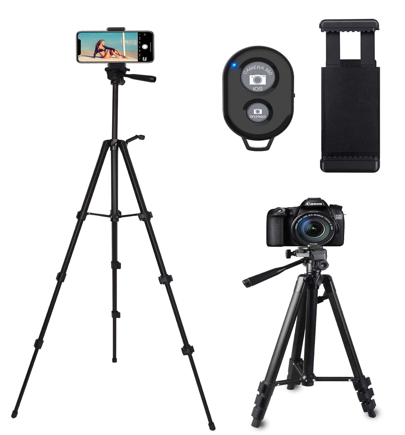 CCRoom Camera Tripod,48 Inch Aluminum Smartphone Phone Tripod with