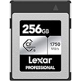 Lexar 256GB Professional CFexpress Type B Silver Series Memory Card, for Photographers, Videographers, Up to 1750/1300 MB/s, 8K Video (LCXEXSL256G-RNENG)