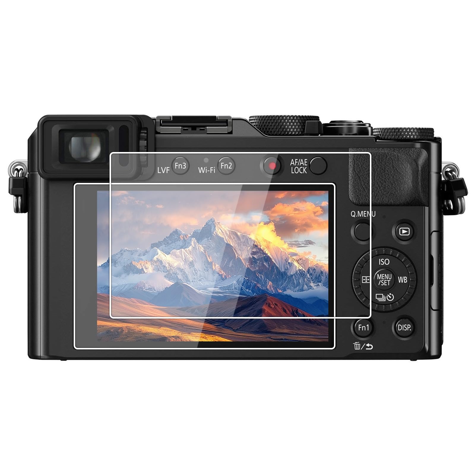 kinokoo Screen Protector for Panasonic LUMIX LX100/LX100 II camera, 0.25mm 9H Hardness Tempered Glass Film for Panasonic LX100 LX100M2 camera - Bubble Free& Anti-Scratch&Anti-Finger Print (2 Pack)