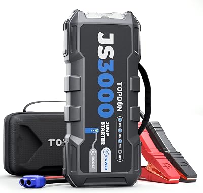 TOPDON JS3000 Jump Starter 3000A 12V Car Battery Booster 9L Gas/7L Diesel