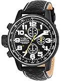 Invicta Men's 3332 Force Collection Stainless Steel Left-Handed Watch with Black Leather Band