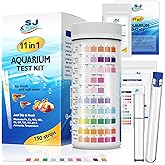 11 in 1 - Aquarium Test Strips | 950 Tests - 150 Strips | Fish Tank Aquariums Water Test Kit &amp; ebook | Aquarium Thermometer | Fish Tank Water Testing Kit Includes 50 Ammonia Strips | Versatile Usage