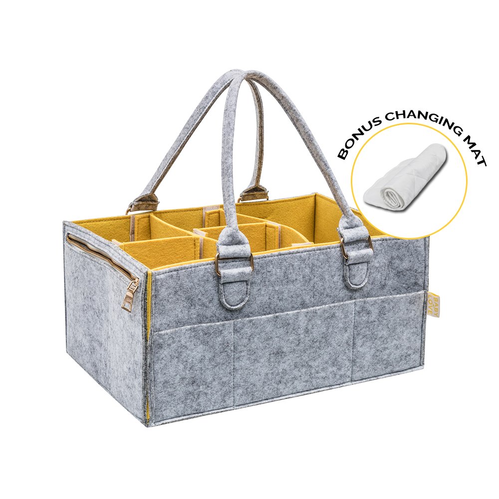 Portable Baby Diaper Caddy Changing Table Organizer with Spacious
