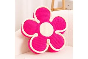 Kcvvcr Flower Pillow, Soft Flower Shaped Floor Cushion, Flower Decorative Throw Pillow, Cute Flower Seating Cushion, Flower Room Décor Plush Pillows for Sofa Couch Bed (13.7 Inch, Hot Pink)
