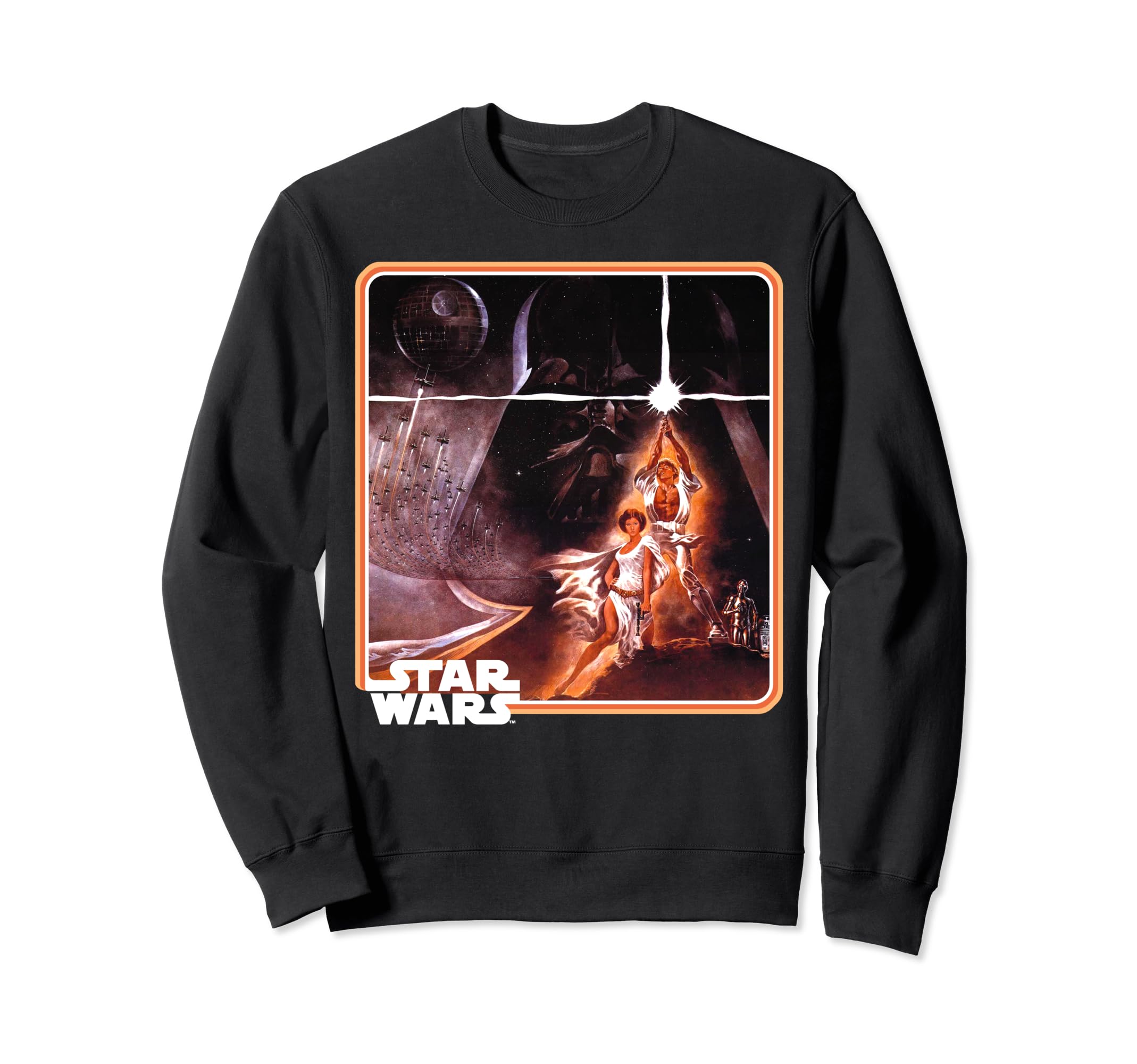 Star Wars Classic Epic A New Hope Poster Framed Matte Finish Sweatshirt