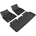 3D MAXpider Custom Fit Kagu Floor Mat (Black) Compatible with Tesla Model S 2012-2014 - Full Set