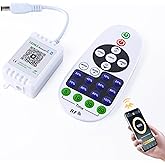 Remote Controller for Single Color LED Strip Lights, 23-Key Bluetooth Remote Control with APP Control Music Sync, Dimmer for 12V DC LED Ribbon, LED Neon Sign, Cabinet Lights, Shelf Lights
