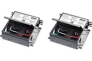 B4U (2 Pieces) 24V Dimmable LED Driver, 60W Triac ELV/MLV LED Transformer Compatible with Lutron&Leviton Switches, Dimmable Led Power Supply 60W 24V for Light Smooth Flicker Free Dimming