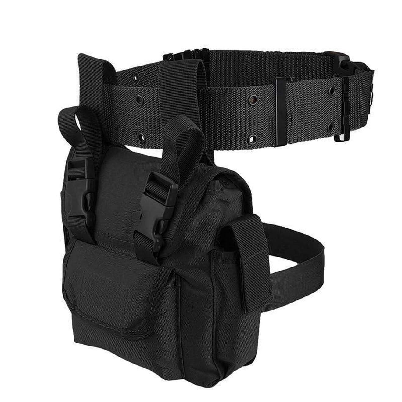 SH-RuiDu Thigh Bag with Leg Strap, Tactical Drop Leg Waist Bag Camera Tool Pouch Motorcycle Large Capacity Mens Waist Bag for Camping Hiking Travel Motorcycling Fishing