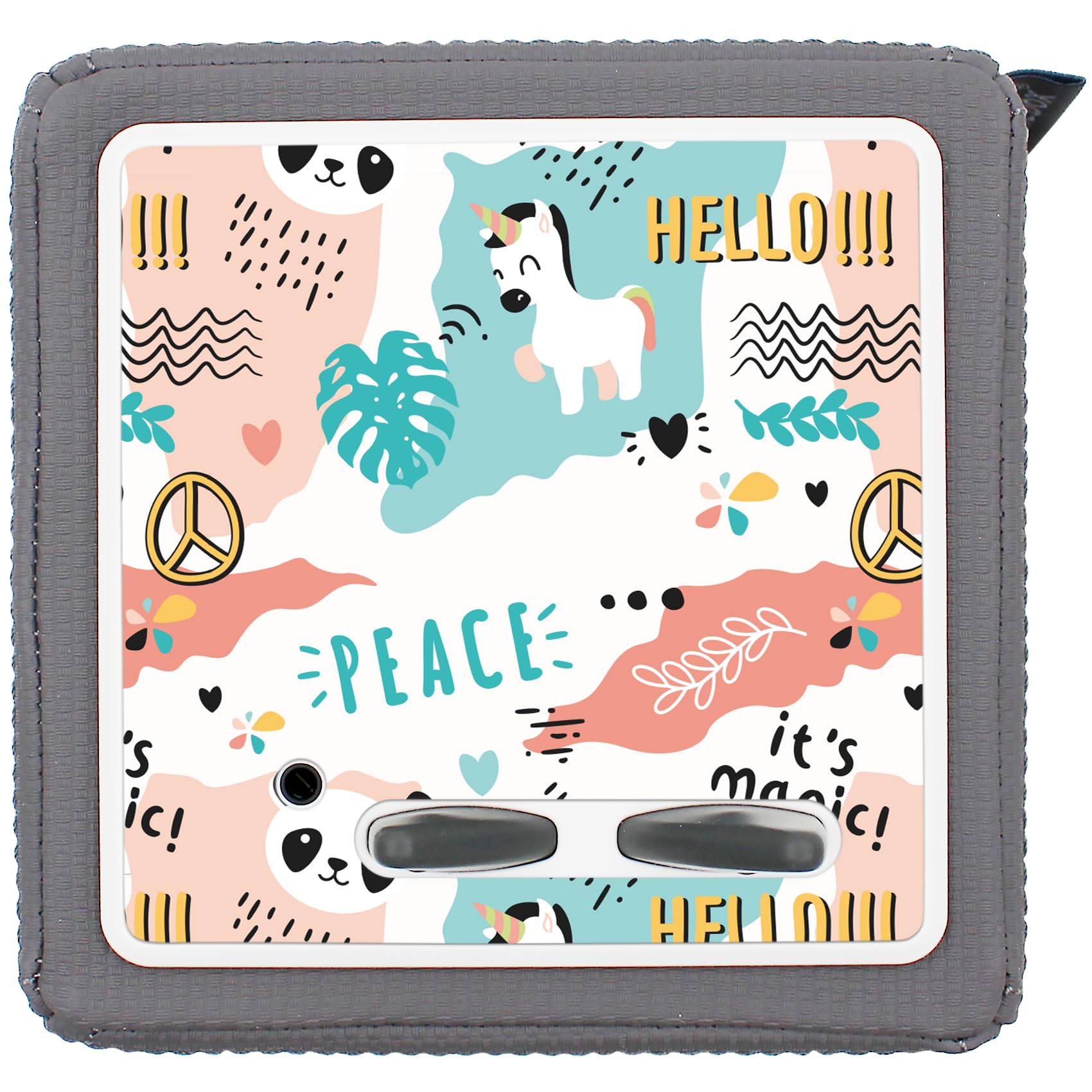 yabaduu Protective Film Cover for Toniebox Perfect Fit Self-Adhesive Child-Friendly Film Accessories for Children Toys Y031 (No. 2 Unicorn Blue, Without Name of Choice)